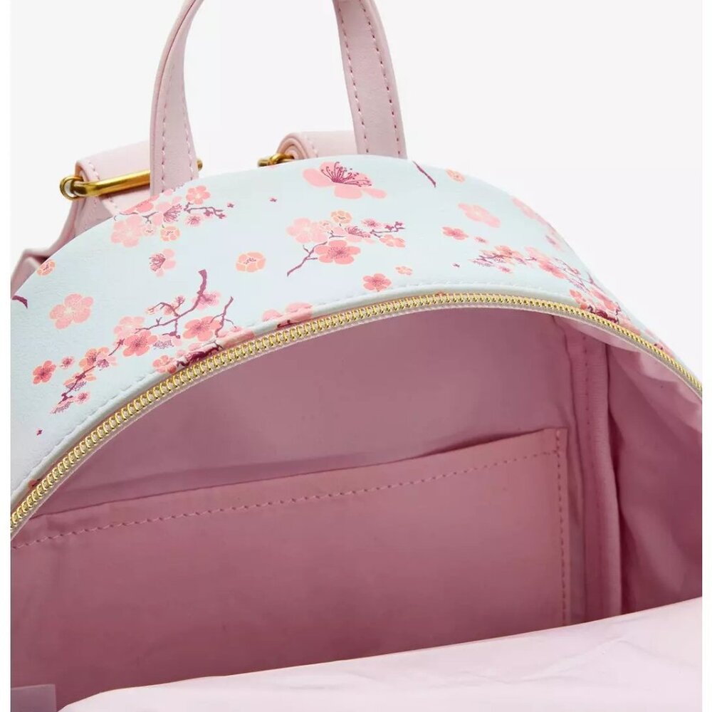 Loungefly Disney Lilo & Stitch Mini Backpack Cherry Blossoms Stitch & Scrump Bag - Picture 4 of 6